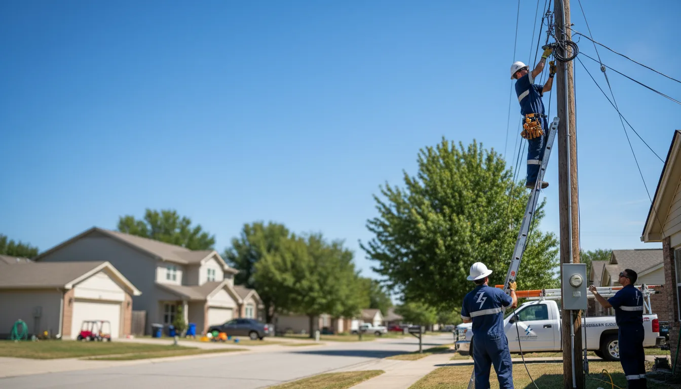 Residential electrician providing installation services in Waka, TX